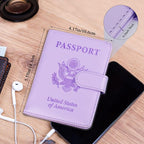 TIGARI Passport Holder for Travel Women Men, PU Leather Waterproof RFID - Image 5