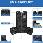 Large Garment Bag for Travel, Bukere Convertible Suit Travel Garment Duffel Bag - Image 3