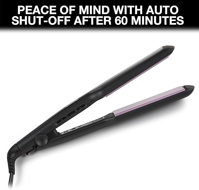 Remington 1 3/4" Flat Iron, Hair Straightener with Anti-Static Technology, 30-Second Heat Up & 60 Minute Auto Shut-off, 30% Longer Ceramic Floating Plates, Titanium + Ceramic Coating