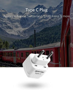 BESTEK European Travel Plug, Grounded Universal Power Plug - Image 5