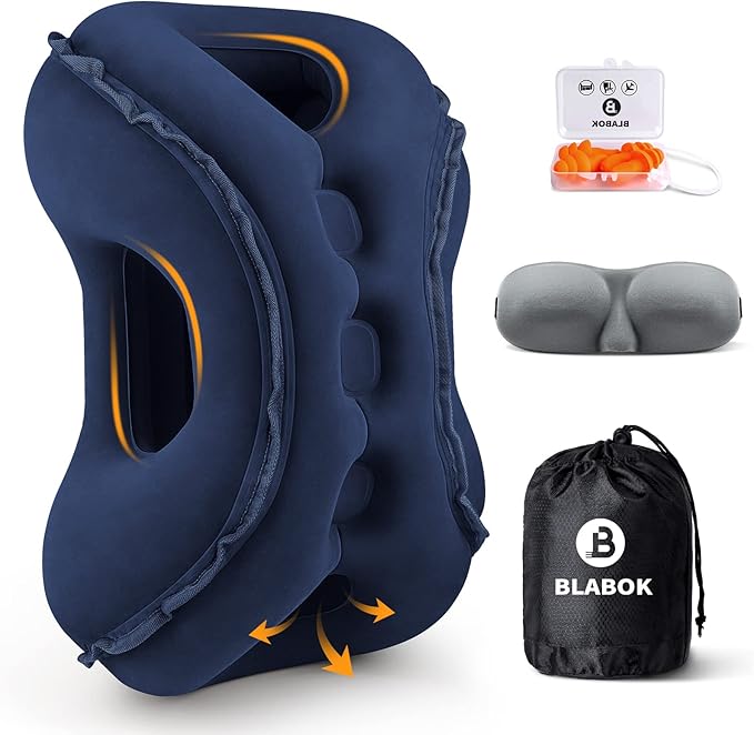Inflatable Travel Pillow, Support Head, Used by BLABOK