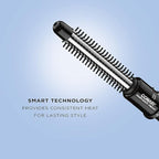 Conair Instant Heat Curling Iron Brush,3/4-Inch Barrel Curling Brush for Short Hair,30-Second Heat-Up with 25 Heat Settings for All Hair Types,Black,(Pack of 3)