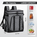 Beach Cooler Backpack for Men 36cans Insulated Backpack Cooler Lunch Bag for - Image 3