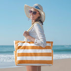 Becokan Beach Bags for Women Large Waterproof Beach Tote Bag Zipper Beach Bags - Image 6
