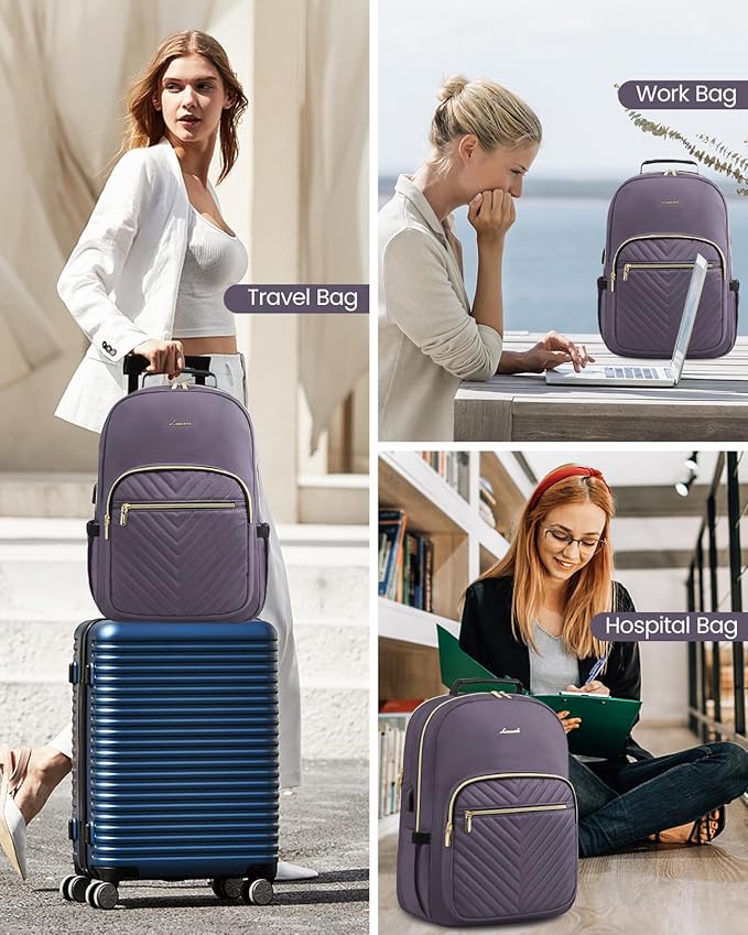 LOVEVOOK Laptop Backpack for Women, Large Capacity Travel Computer Work Bag - Image 6