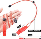 4 Pack Emergency Whistles with Adjustable Reflective Lanyard, Shrill Loud - Image 2