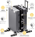 Krute Luggage Set 2 Pieces 20 28 Inch Aluminum Frame Carry on Luggages TSA Lock - Image 5