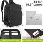 Travel Backpack for Women Men, Travel Laptop Backpack w/USB Charging Port - Image 2