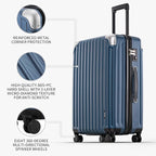 LEVEL8 Grace Luggage, 28 Inch Hardside Suitcase, Abs+Pc Harshell Spinner Luggage - Image 2
