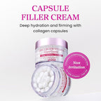 YADAH Collagen Hydra Core Cream – Capsule Filler Cream Moisturizer with 10 Types of Hyaluronic Acids, 1000ppm Low Molecular Collagen & Ceramide, Deep Hydration for Sensitive Skin, 1.76 oz