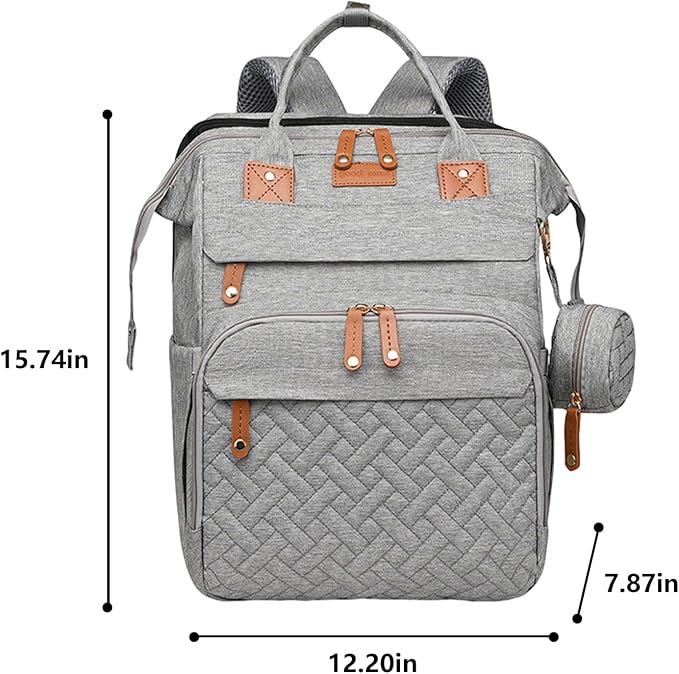 Baby Diaper Bag Backpack with Changing Station, Waterproof Large Capacity Baby - Image 2