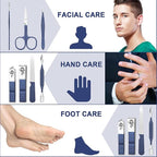 Aceoce Travel Manicure Set Mens Grooming Kit Stainless Steel Nail Clippers Nail - Image 4