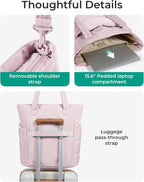 BAGSMART Tote Bag for Women, Lightweight Puffy Tote Bag - Image 6