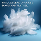 Royal Therapy White Goose Feathers and Down Pillow, Premium White Bed Sleeping - Image 2