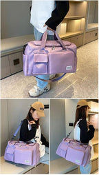 Multipurpose 20L Foldable Duffel Bag Gym Yoga Bag Carry-On Shopping Sack Travel - Image 2