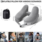 Sunany Neck Pillow for Travel Inflatable Airplane Pillow Comfortably Supports - Image 4