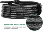 7 ft x 1/2" Heavy Duty Cut-Proof Security Cable | Flexible Vinyl-Coated Braided - Image 4