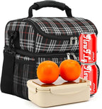 FlowFly Double Layer Cooler Insulated Lunch Bag Adult Lunch Box Large Tote Bag - Image 8