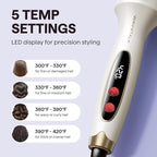 Wavytalk Blowout Boost Thermal Brush, 1.5 inch Heated Round Brush for Blowout Look, Negative Ion Technology, Ceramic Tourmaline, 5 Temperature Settings, Christmas Limited Edition