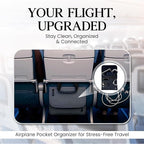 SO~MINE Airplane Pocket Organizer | Tray Table Cover | In Flight Seat Back - Image 2