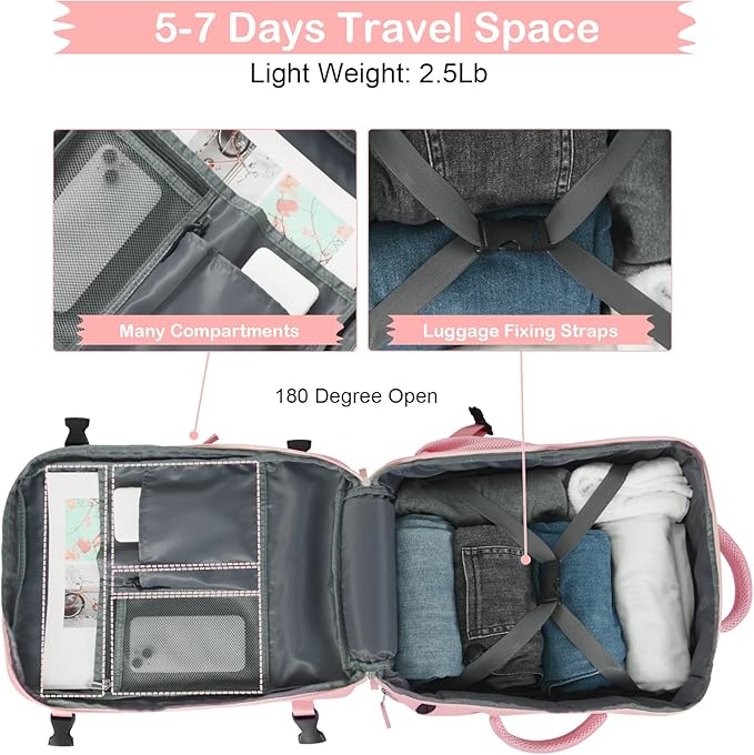 Hanples Carry on Travel Backpack - Image 8