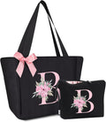 Vavabox Tote Bag, A-Z Initial Monogrammed Waterproof Tote Bag, Bridesmaid Gifts by Vavabox