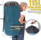 Laundry Bag for College, Backpack Laundry Bag for College Turquoise, 115L Extra - Image 3