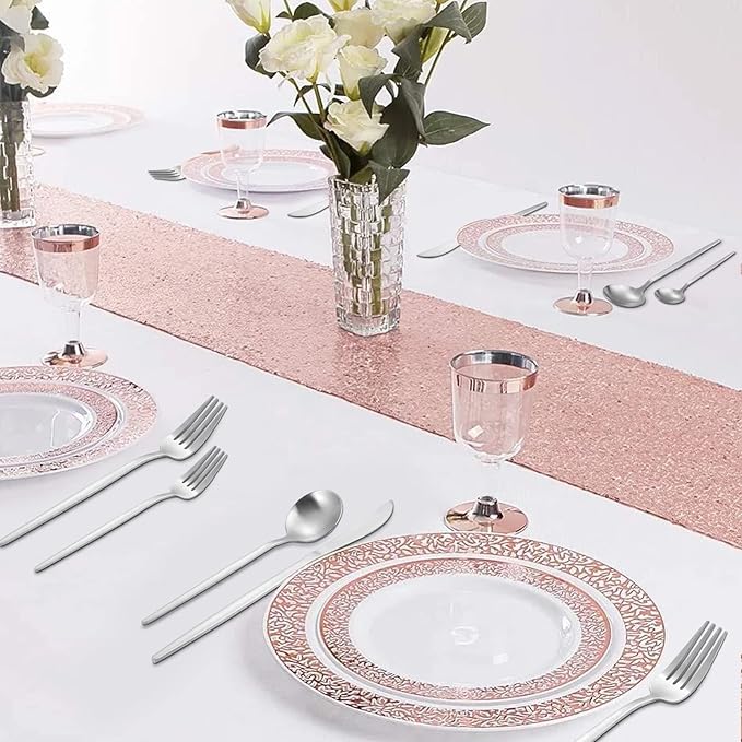 Matte Silverware Set, VANVRO 40-Piece Stainless Steel Flatware Set, Satin - Image 6