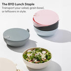 W&P Porter Plastic Bowl Lunch Container w/ Protective Non-slip Exterior - Image 2