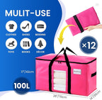 TAILI 12 Pack Pink Extra Large Moving Bags, Heavy Duty Totes - Image 2