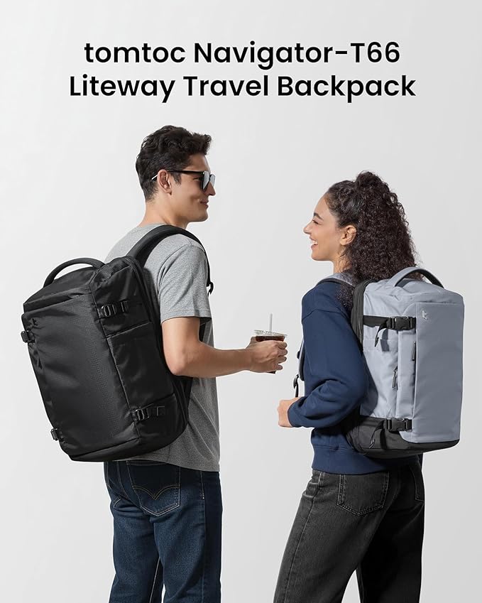 tomtoc Travel Backpack 28L, TSA Friendly Flight Approved Carry-on Luggage Hand - Image 2