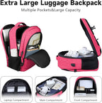 Lapsouno Extra Large Backpack, 17.3 Inch Travel Laptop Backpack, Water - Image 3