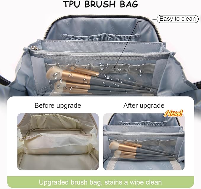 Travel Makeup Bag Organizer Cosmetic Bag: 3 Pcs Set Make up Bags - Image 3