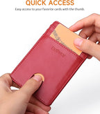 Buffway Mens Slim Wallet, Minimalist Thin Front Pocket Leather Credit Card - Image 3