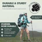 KINGGEAR Nordic Walking Stick, TP1 Hiking Poles Retractable Lightweight 7075 - Image 2