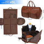 Leather Garment Bag for Travel, Modoker Carry On Suit Carrier Travel Bag - Image 2