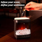Essential Oil Diffuser for Home, Bedroom Humidifiers, Air Scent Aroma Aromatherapy Ultrasonic Machine Timer Small Mini difusor de Aromas para casa Living Room Office Decor Gifts Fireplace Aurora