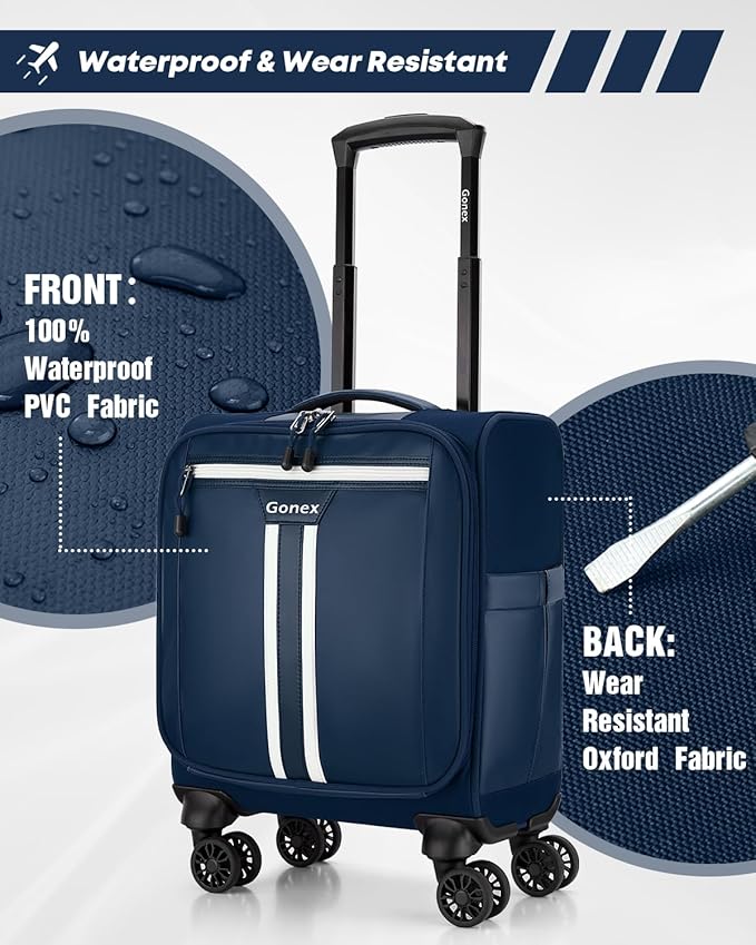 Gonex 16 inch Underseat Carry On Luggage - Image 2