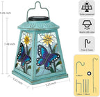 Butterfly Solar Lantern with Shepherd Hook, Outdoor Hanging Metal LED Garden - Image 3