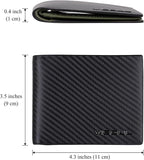 VISOUL Leather Mens Bifold RFID Blocking Wallet - Image 4