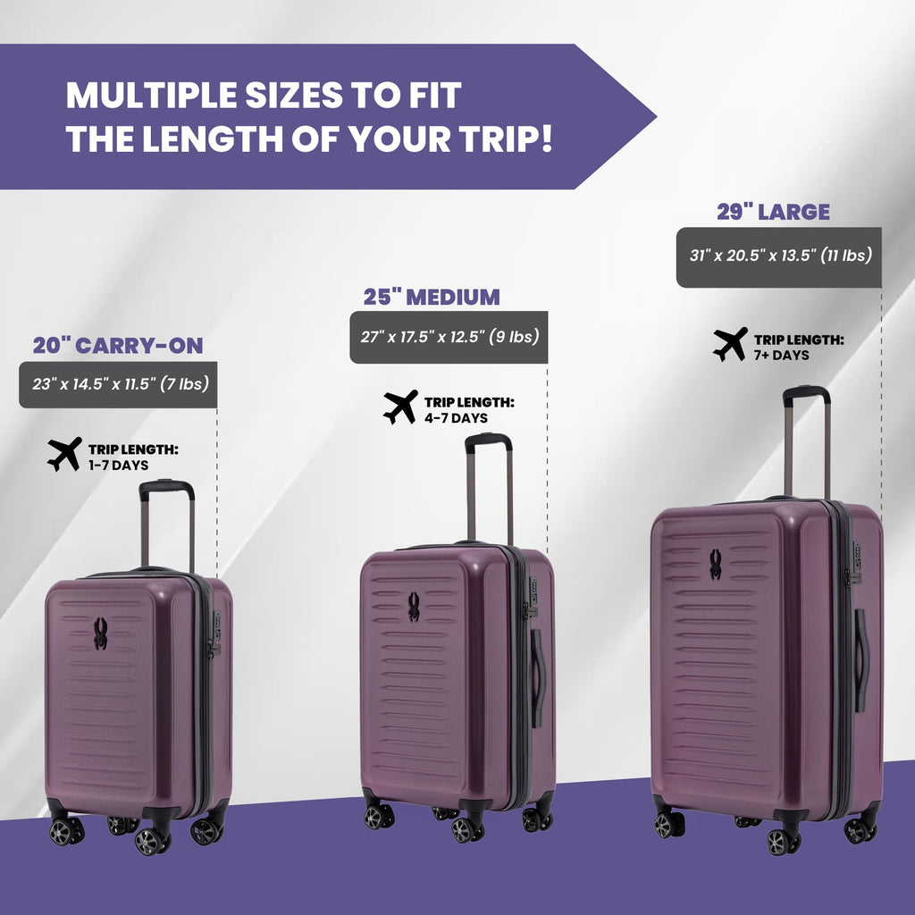 Rails 29 Inch Expandable Hardside Checked Suitcase with 360° Spinner Wheels (Burgundy / Large Checked)