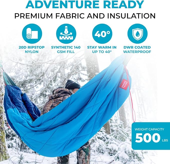 Grand Trunk 360 ThermaQuilt 3-in-1 Hammock Underquilt, Blanket and Sleeping Bag - Image 4