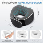 Travel Pillow, Best Memory Foam Neck Pillow Head Support Soft Pillow - Image 5