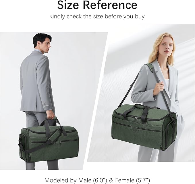 Bukere Garment Bags for Travel, Large Convertible Garment Duffel Bag for Men - Image 7