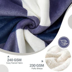 PU MEI Sherpa Blanket Fleece Throw Blanket Twin Plaid Thick Bed Blanket - Image 5