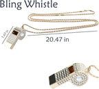 Whistle, Rhinestone Sports Whistle - Image 2