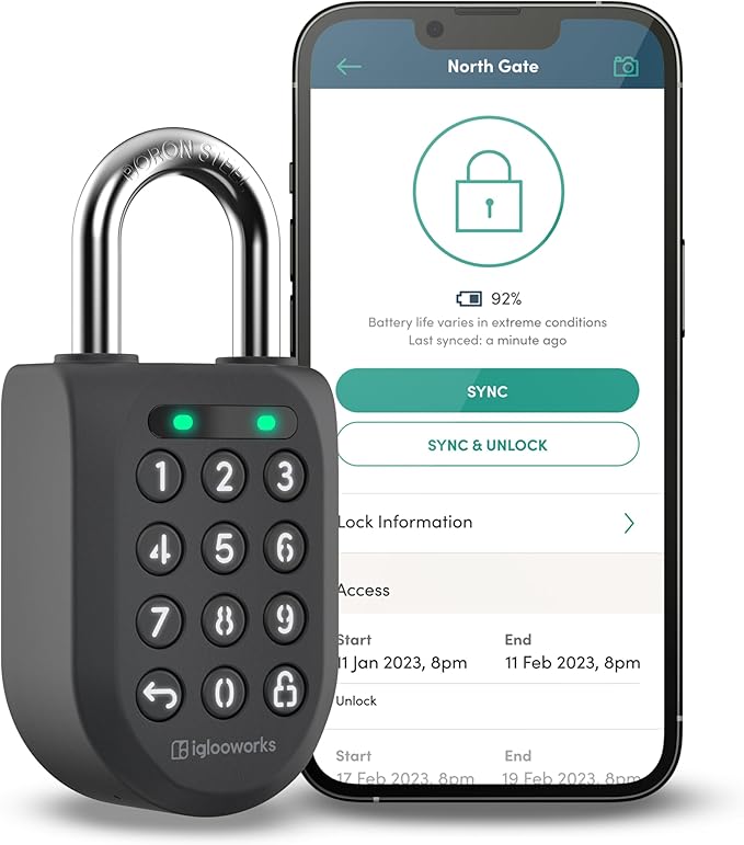 igloohome New Rugged Outdoor Smart Padlock 2E – Manage Access Remotely by igloohome