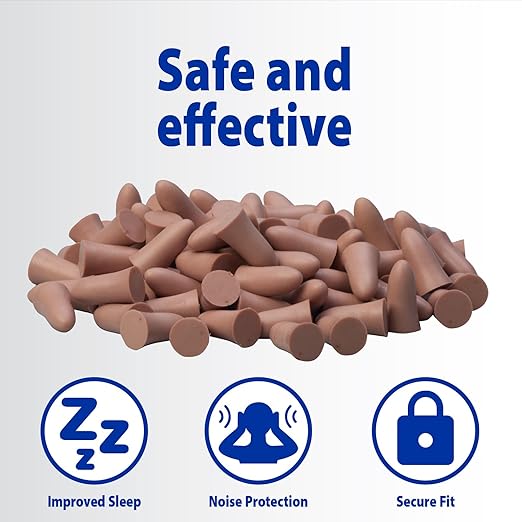 ThereCare Soft Foam Earplugs | 30 dB Noise Reduction | Slim-Fit | 50 Pairs Per - Image 5