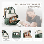 VONAL Diaper Bag Backpack, Lightweight Baby Diaper Bags, Travel Large Diaper Bag - Image 4