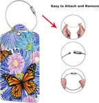 Set of 2 Artistic Flowers Luggage Tags - Image 3